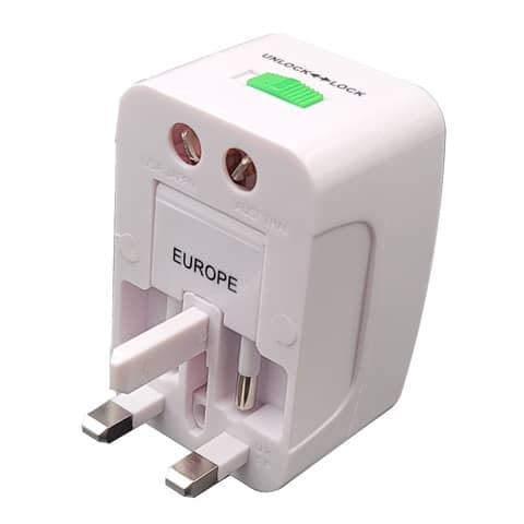 Adattatore universale da viaggio MKC Europa - Regno Unito - USA bianca 492519362